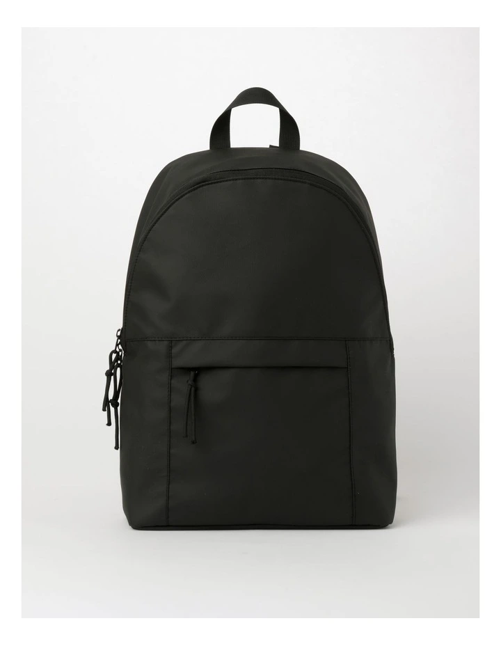 Rubberised Backpack in Black