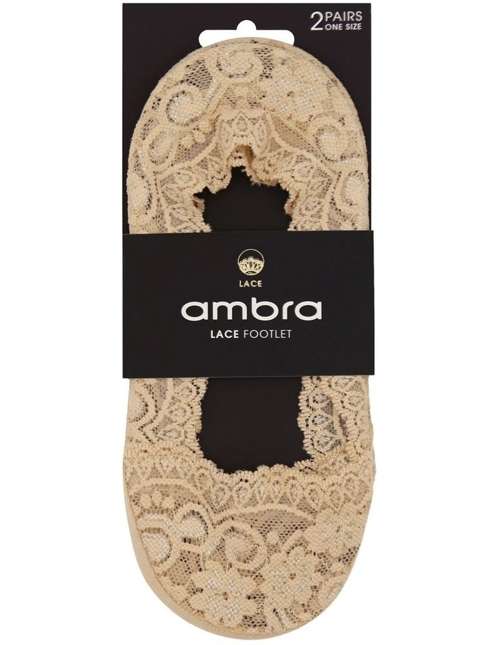 Lace Footlet in Natural