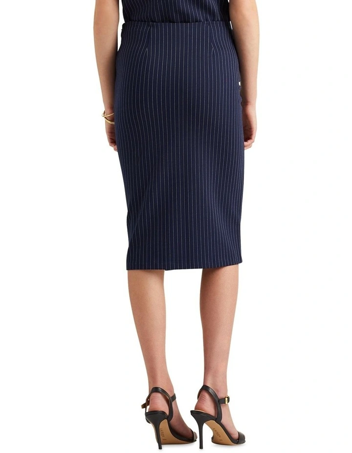 Pinstripe Knit Ponte Skirt