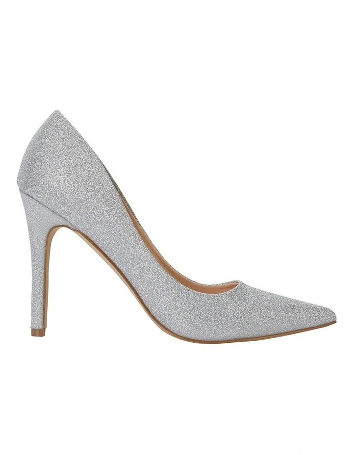 Harbour Heeled Shoes in Silver Glitter
