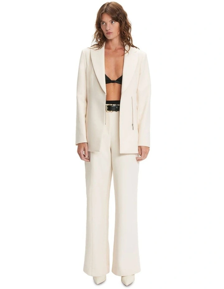 Tailored Zip Jacket in Winter White