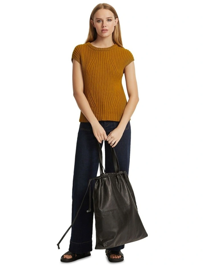 Aria Cotton Knit Vest in Pistachio