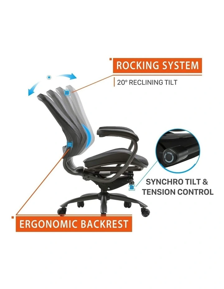 LOPEZ Adjustable Ergonomic Office Executive Chair With Removable Headrest