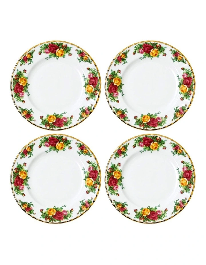 Old Country Roses Plate 20cm (Set of 4)
