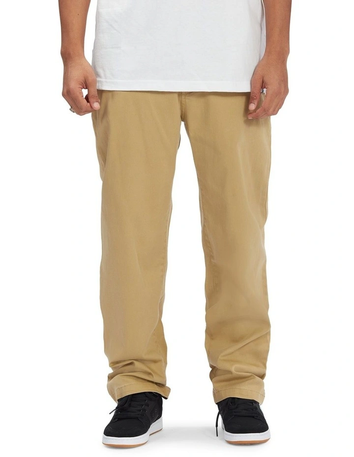 Worker Relaxed Fit Chino Pants in Brown