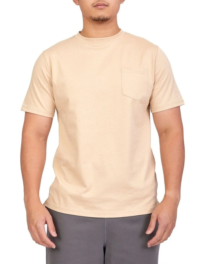 Mark Crew T-Shirt In Beige