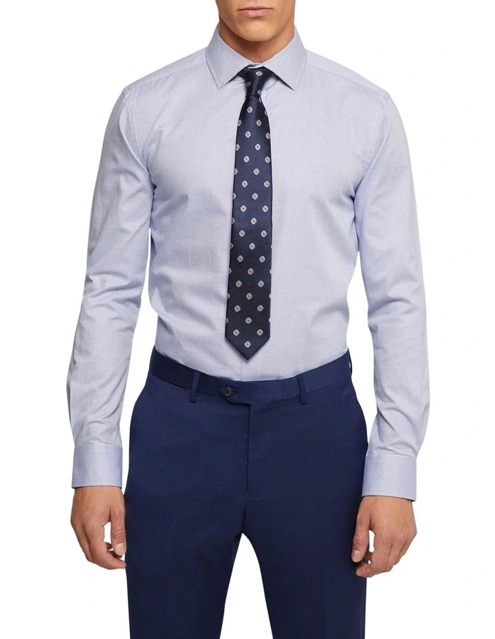 Beckton Dobby Shirt in Navy