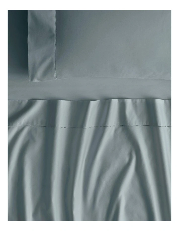 1000TC Cotton Sateen Sheet Set Multi Depth in Blue Fog
