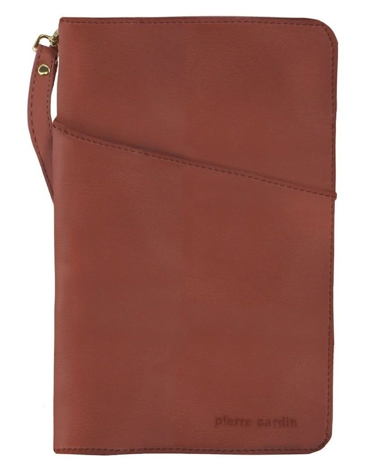 Italian Leather Passport Wallet in Rose
