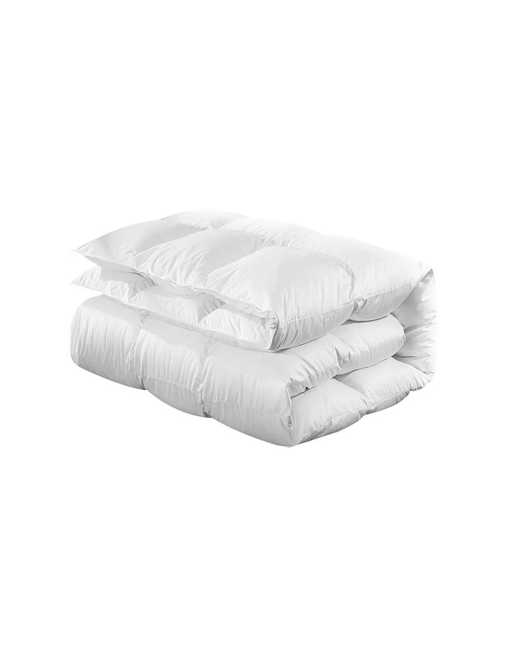 Goose Down 500GSM King Quilt Duck Blanket in White