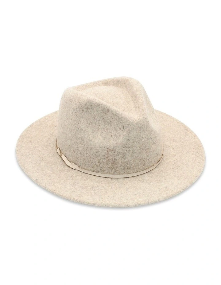 Kleio Wool Fedora Hat in Pebble Grey