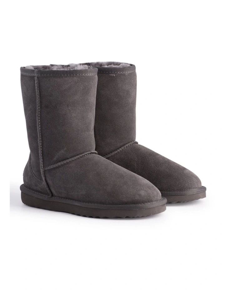 Women Mid Calf Sheepskin UGG Boot Grey