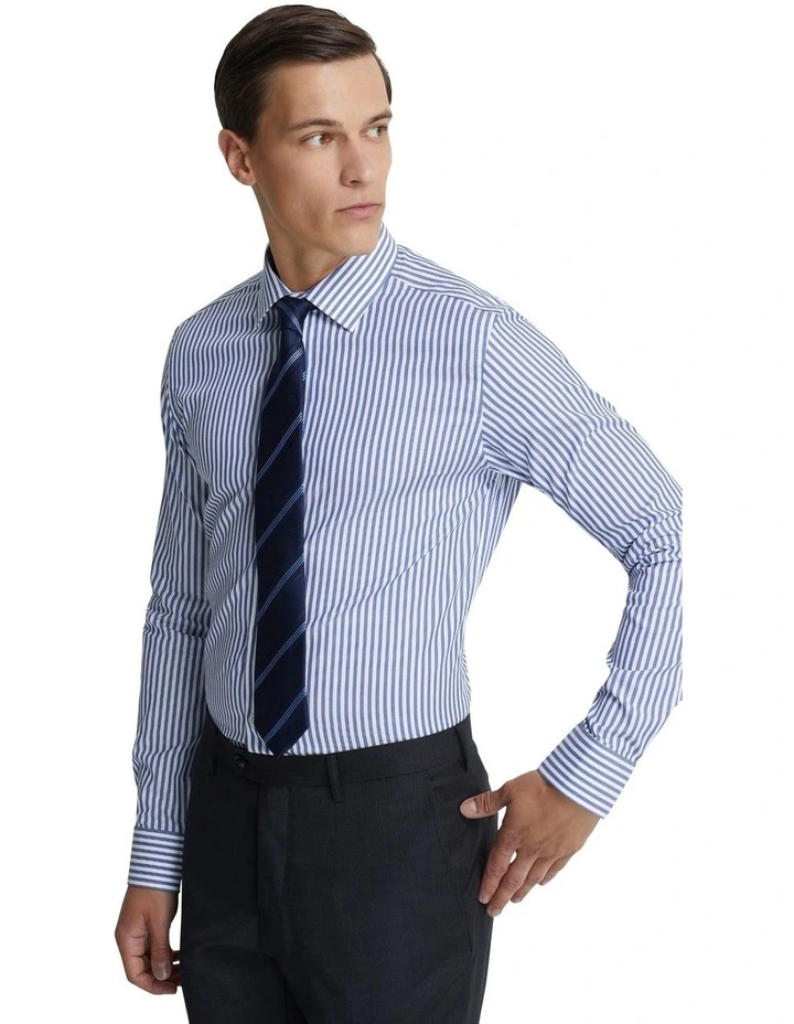 Beckton Luxury Striped Shirt in Blue