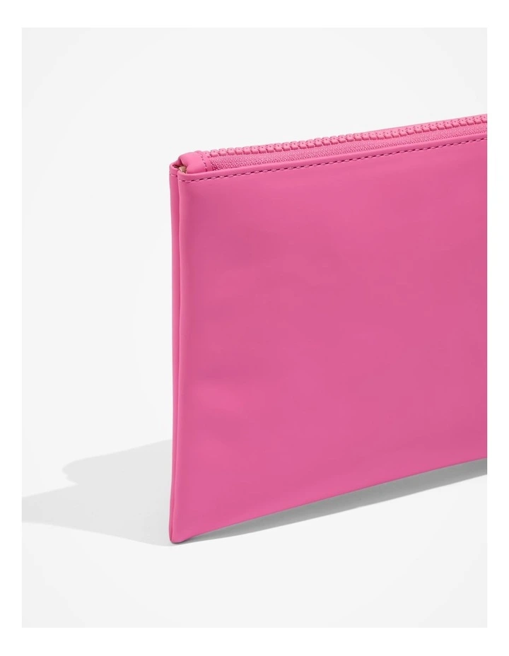 Double Zip Pouch in Pink Punch