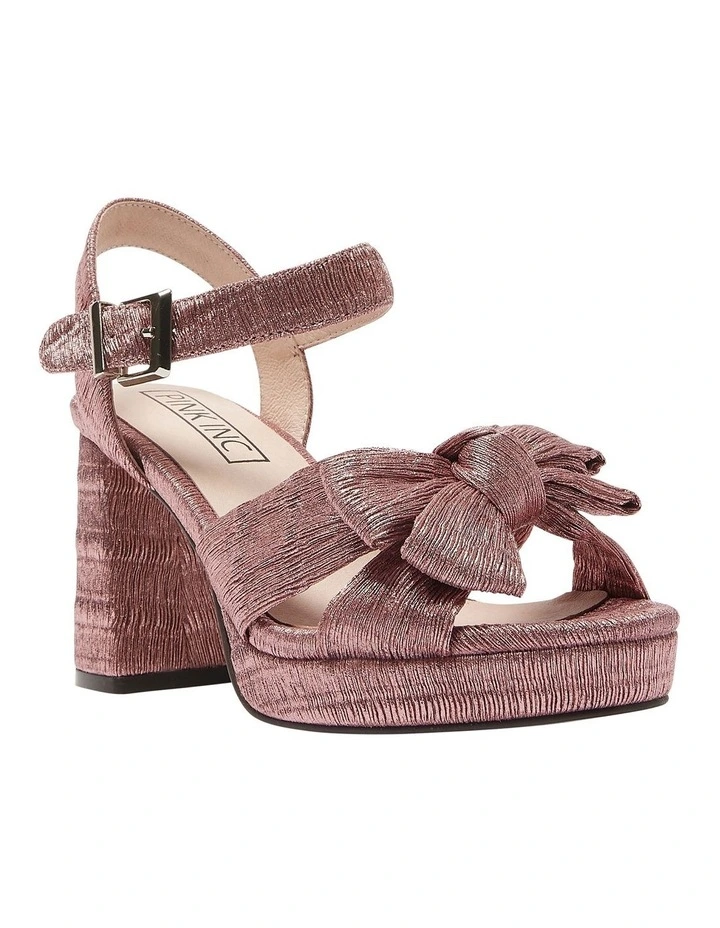 Sherbet Sandals in Rose Pleat