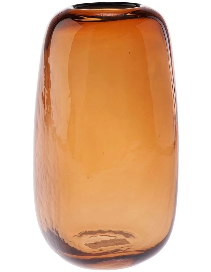 Indiana Vase 22cm In Amber