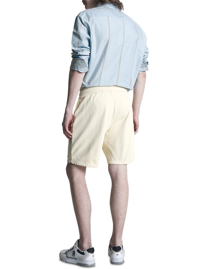 Natural Dye Logo Sweat Shorts in Buttermilk