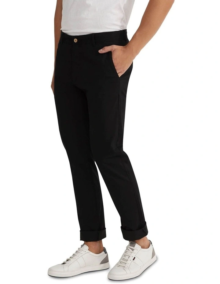 Danny Casual Organic Cotton Chinos in Black