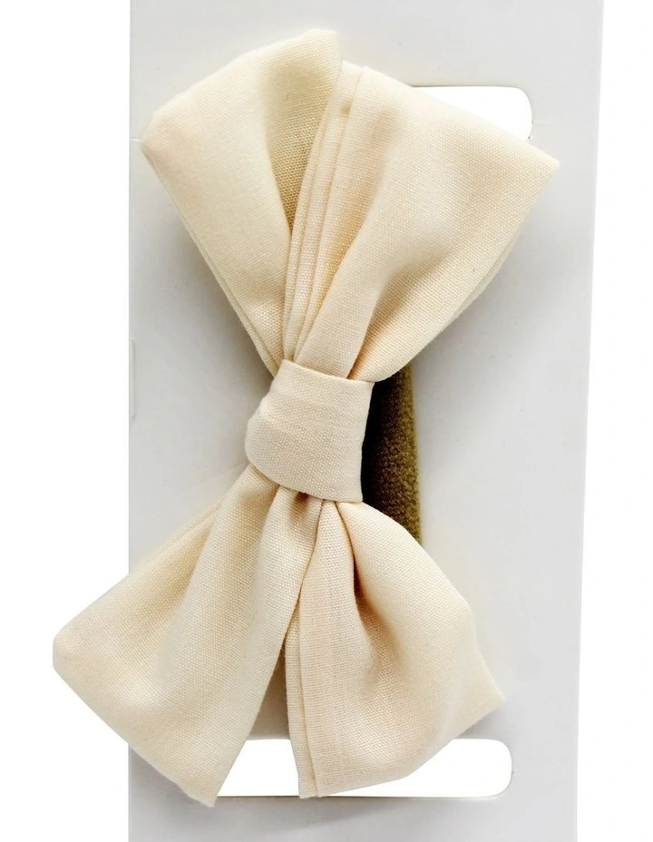 Basic Cotton Bow in Cream