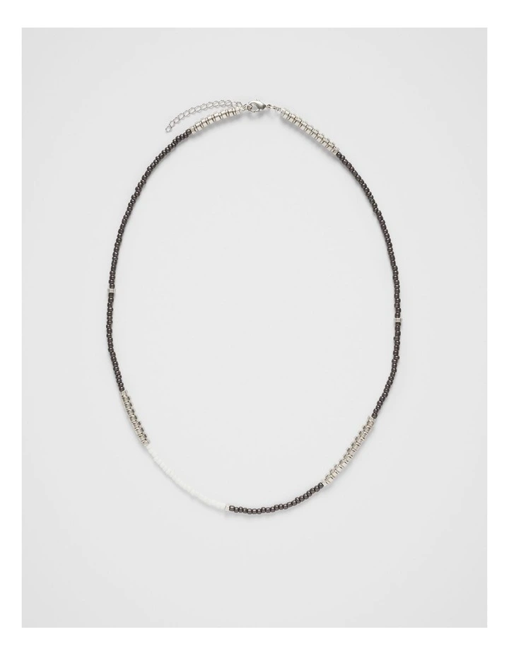 Sunny Beaded Necklace in Silver