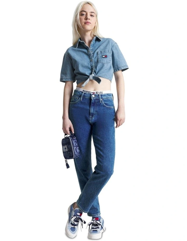 Izzie High Rise Slim Fit Ankle Jeans in Blue