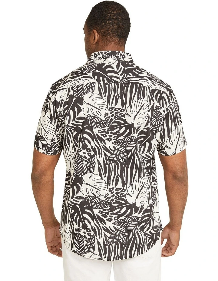 Gus Tropical Shirt in Black