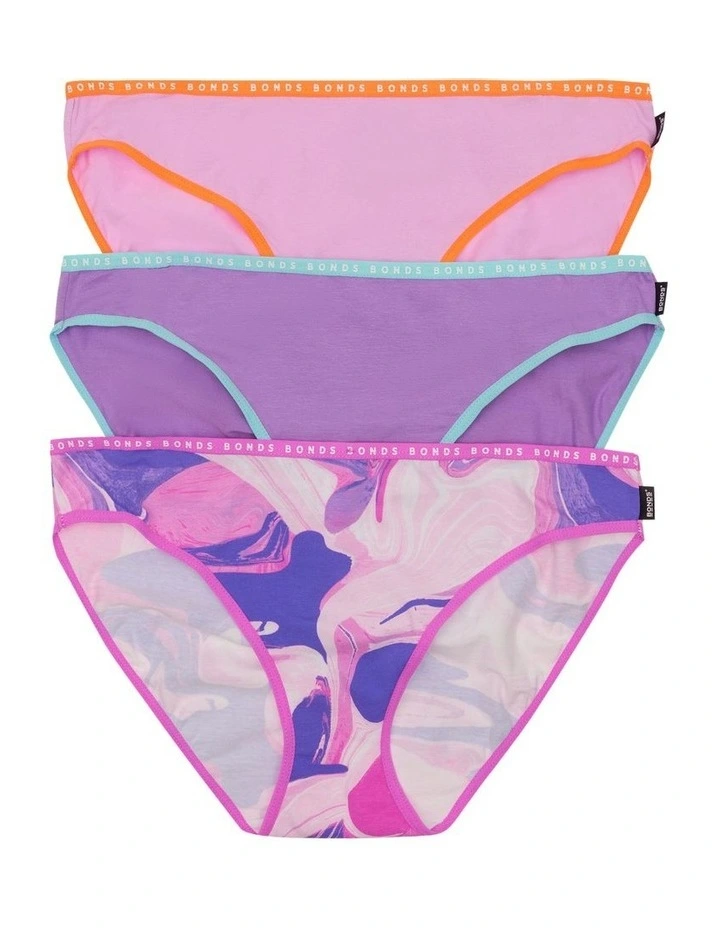 Hipster Bikini 3 Pack in Marble Glaze