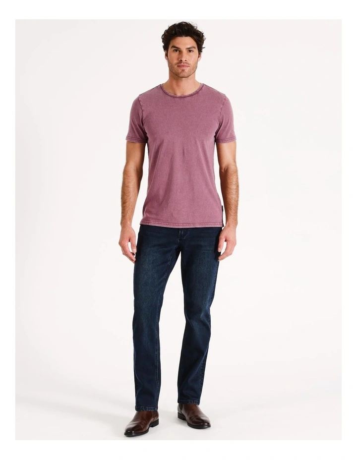 Kingscliff Snow Wash Short Sleeve Tee in Old Rose