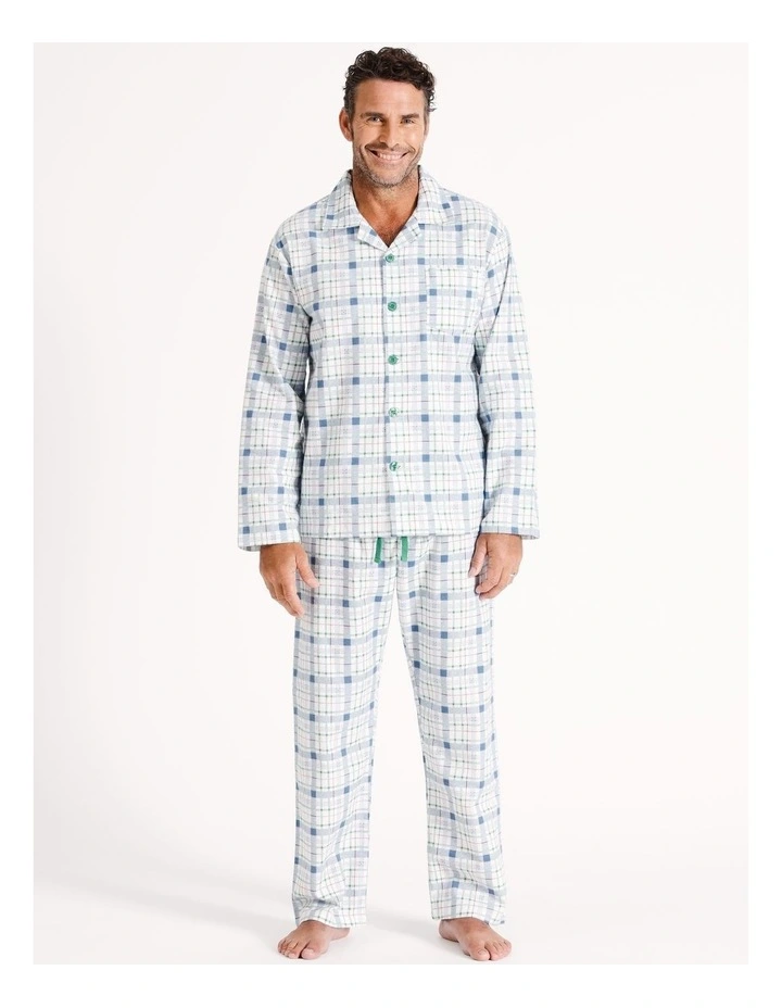 Essentials Long Sleeve Flannelette PJ Set in Winter Check