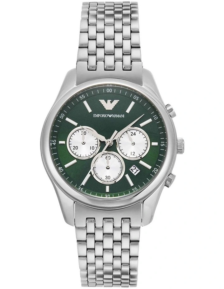 Chronograph Watch in Silver Tone
