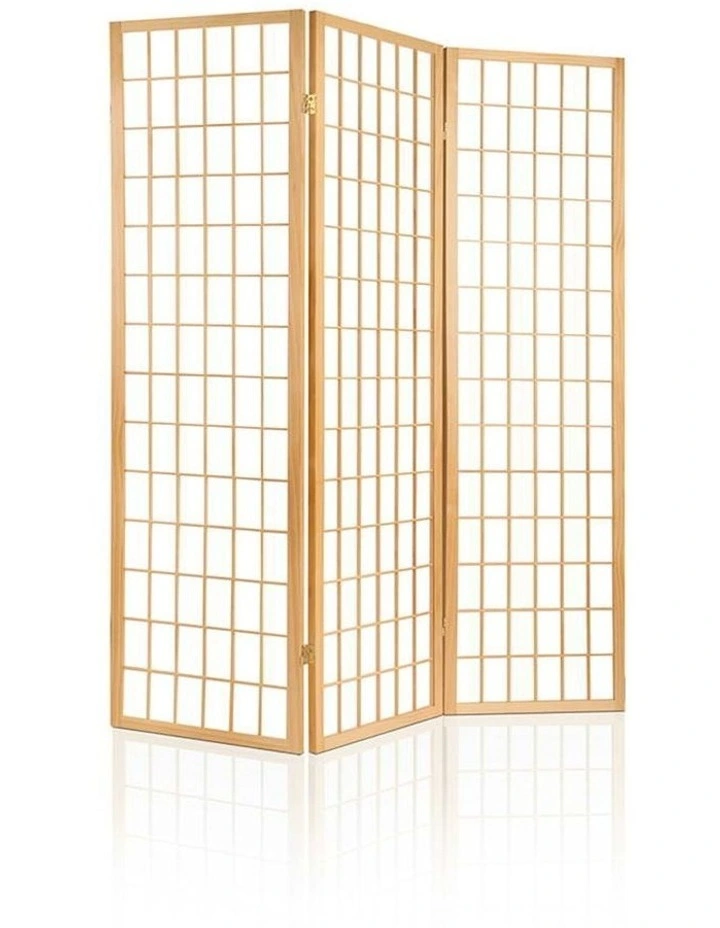 3 Panel Room Divider Screen 131x179cm in Natural