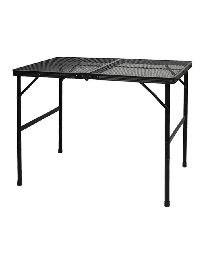 Grill Camping Foldable Portable Picnic Table L in Black