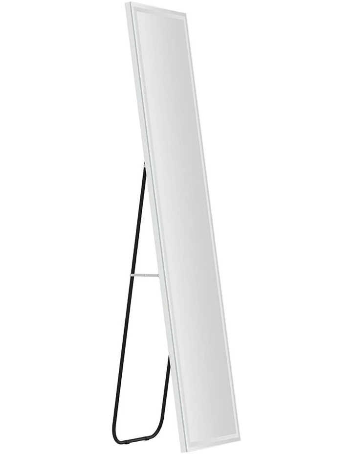 Full-length Floor Wall Mirrors LED Light in Silver