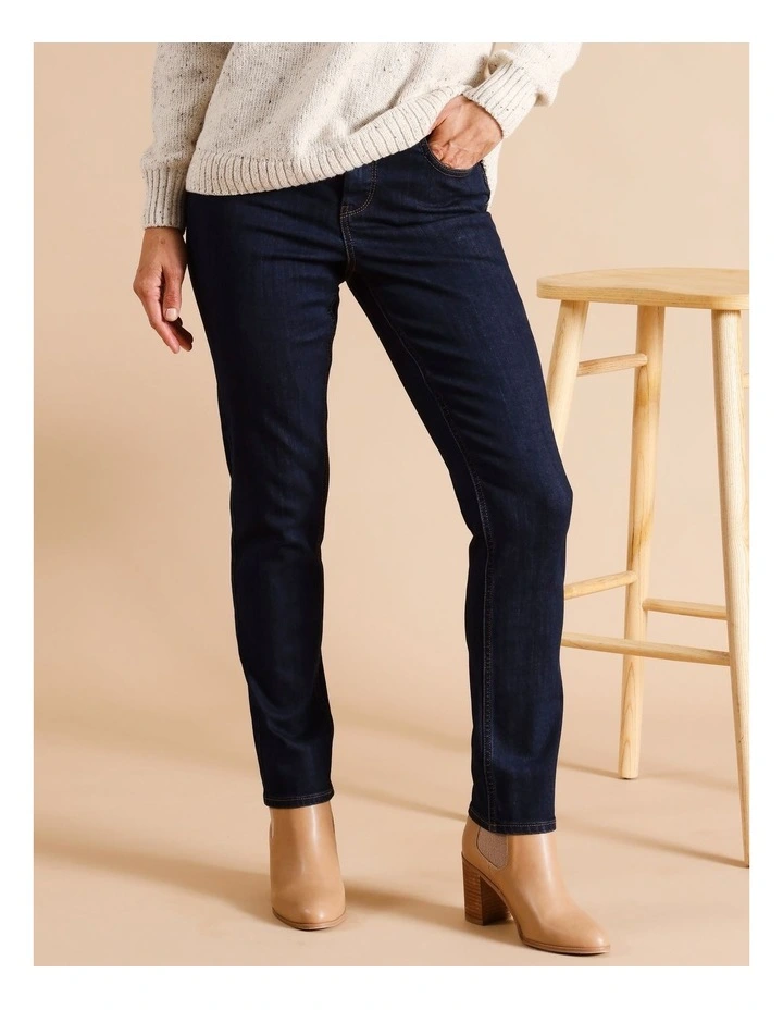Organic Cotton Blend Wardrobe Staple Slim Jean In Indigo