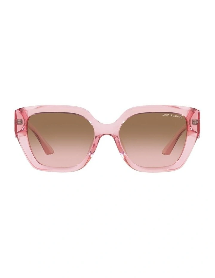 0AX4125SU Sunglasses in Shiny Transparent Pink