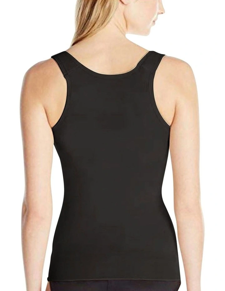 Unbelievable Comfort Cupless Tummy Shaper Camisole in Black