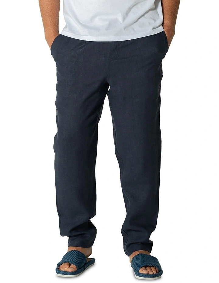 Linen Pants in Navy