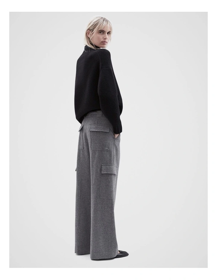 Twill Utility Pant in Grey
