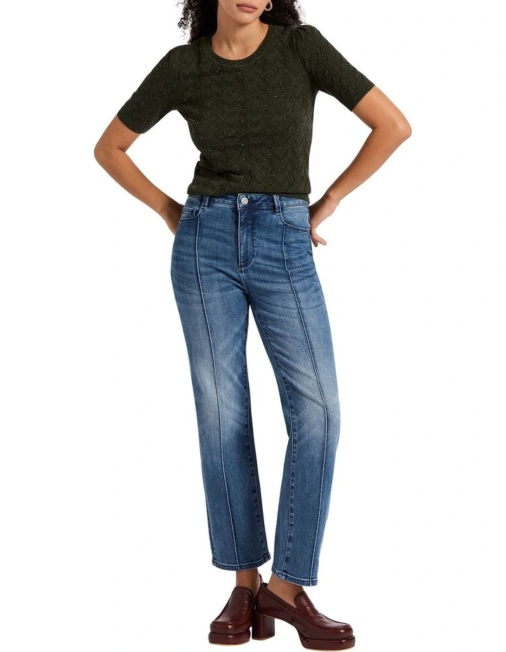Eden Cotton Speckle Knit in Tea Leaf
