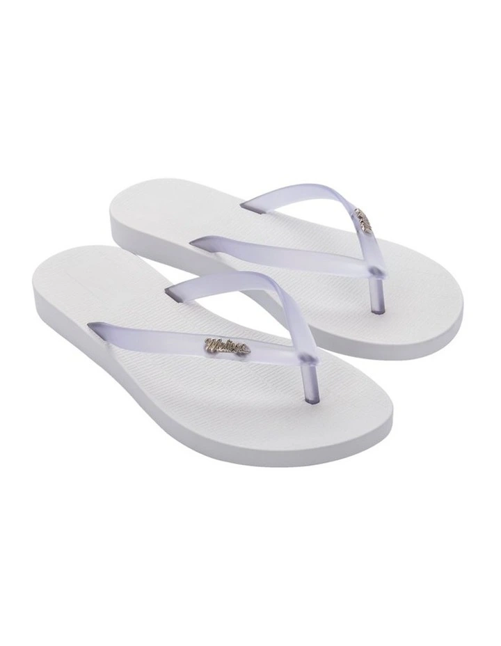 Melissa Sun Venice Flip Flop in White Clear
