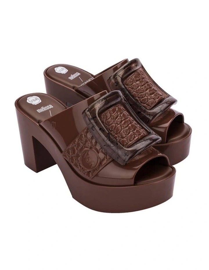Melissa Viktor And Rolf Buckle Up Mule in Brown