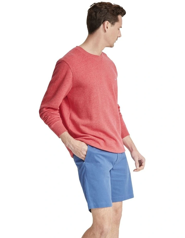 Leo Cotton Fleece Sweatshirt in Red