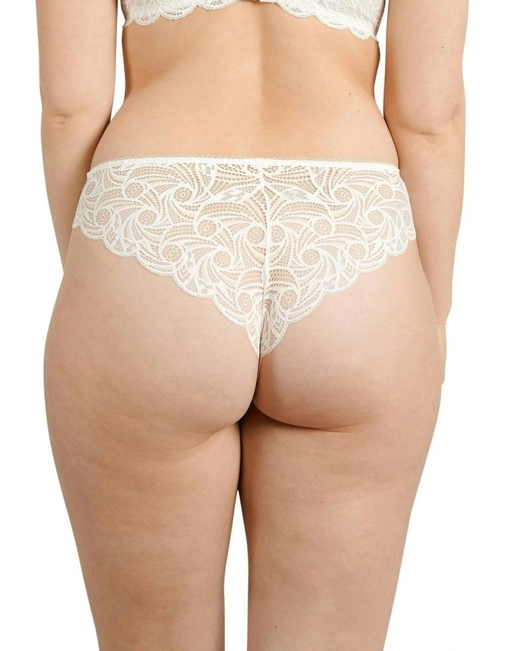 Ariane Lace Brazilian Cut Brief in White