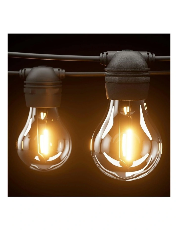 Solar Festoon Lights 17cm Outdoor LED String Light 2pcs in White
