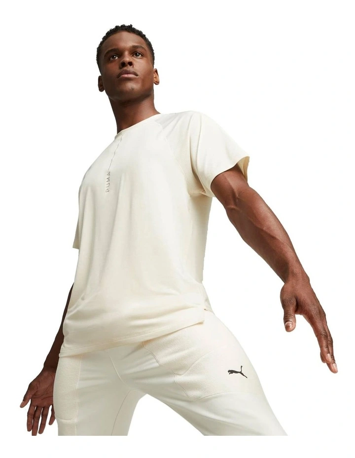 M Studio Yogini Lite Solid Tee in Alpine Snow