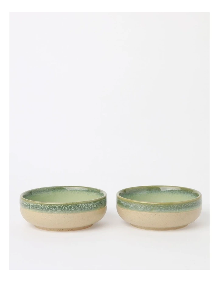 Esperance Celadon Wiped Edge Tapas Bowls Set of 4 in Green
