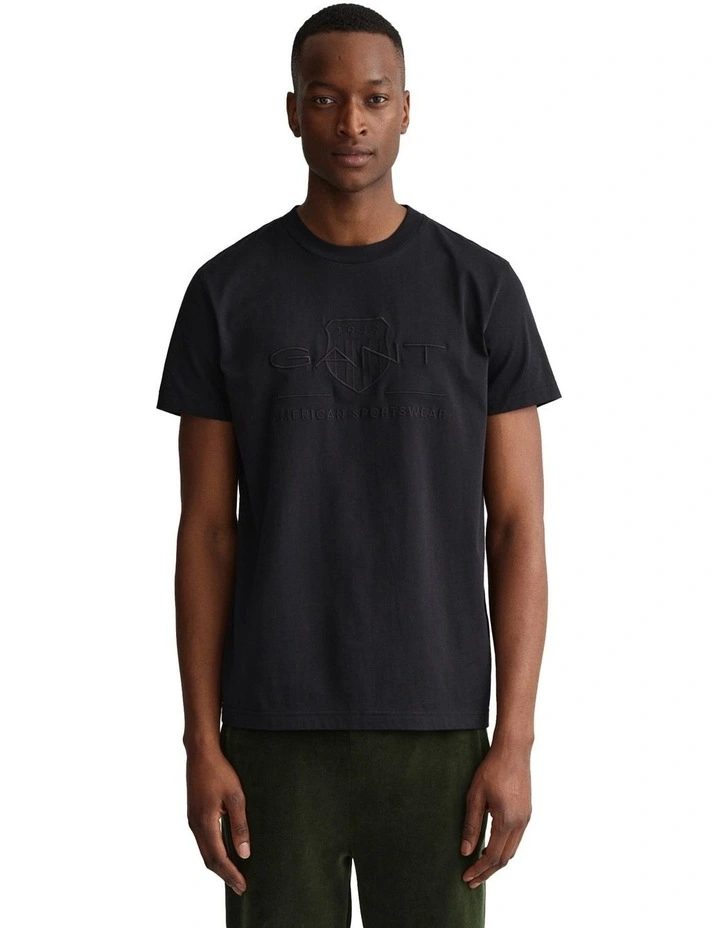 Tonal Archive Shield T-Shirt in Black
