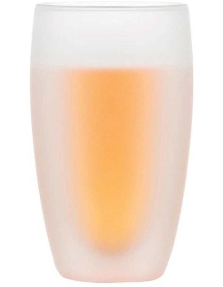 Pavina Double Wall Glasses coated with Silicone 2 Pieces in Frosted