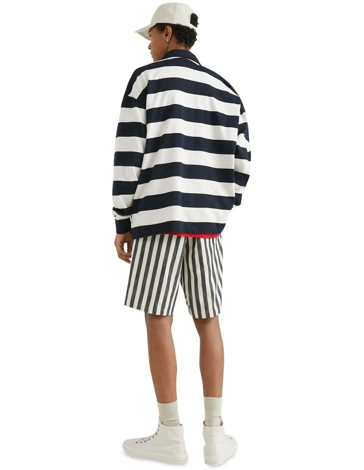 Block Stripe Archive Fit Rugby Shirt in Multi