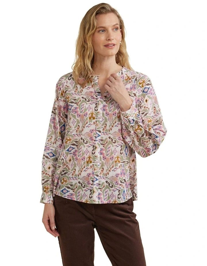 Ikat Top in Print